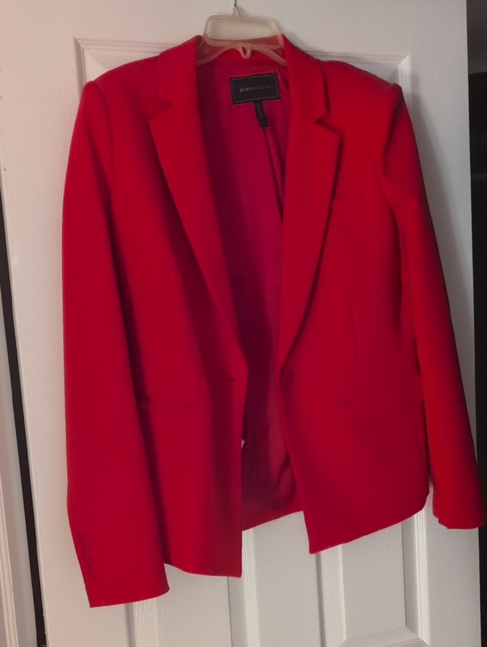 BCBG Red Women's Single-Button Tailored Blazer